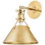 Hudson Valley Lighting Metal No. 2 8" Wide Mini Pendant Aged Brass