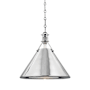 Hudson Valley Lighting Metal No. 2 8" Wide Mini Pendant Polished Nickel