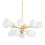 Hudson Valley Lighting Tring 13 Light 35" Wide LED Chandelier Aged Brass