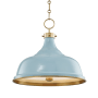 Hudson Valley Lighting Painted No. 1 3 Light 18" Wide Pendant Blue Bird