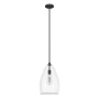 Hunter Dunshire 10" Wide Mini Pendant Noble Bronze / Clear Glass