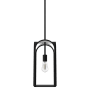 Hunter Dukestown 8" Wide Mini Pendant Natural Iron / Silver Leaf