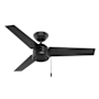 Hunter Cassius 44" 3 Blade Indoor / Outdoor Ceiling Fan with Pull Chain Included Matte Black