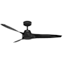 Hunter Mosley 52" 3 Blade Indoor / Outdoor Ceiling Fan with Wall Control Matte Black
