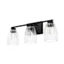 Hunter Rossmoor 3 Light 21" Wide Vanity Light Matte Black