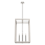 Hunter Squire Manor 4 Light 19" Wide Taper Candle Multi Light Pendant Chrome