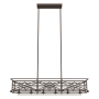 Hunter Langwood 6 Light 41" Wide LED Taper Candle Linear Chandelier Onyx Bengal