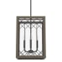 Hunter Chevron 4 Light 14" Wide Taper Candle Multi Light Pendant with Clear Glass Shade Rustic Iron