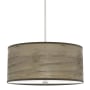Hunter Solhaven 3 Light 19" Wide Pendant with Polystyrene and Paper Veneer Overlay Glass Shade Warm Grey Oak