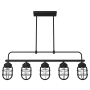 Hunter Starklake 5 Light 41" Wide Linear Chandelier Natural Iron