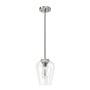 Hunter Vidria 8" Wide Mini Pendant Brushed Nickel
