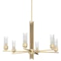 Hunter Gatz 6 Light 28" Wide Chandelier Alturas Gold