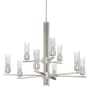 Hunter Gatz 9 Light 30" Wide Chandelier Brushed Nickel