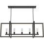 Hunter Woodburn 5 Light 48" Wide Linear Chandelier Noble Bronze