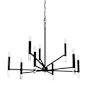 Hunter Sunjai 9 Light 40" Wide Taper Candle Style Chandelier Matte Black