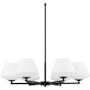 Hunter Celestial Valley 6 Light 29" Wide Chandelier Matte Black