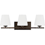 Hunter Fauna Grove 3 Light 25" Wide Vanity Light Matte Bronze