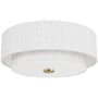 Hunter Brookside 2 Light 13" Wide Flush Mount Drum Ceiling Fixture Luxe Gold