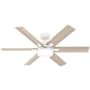 Hunter Georgetown 52" 6 Blade Indoor LED Ceiling Fan Fresh White