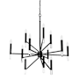Hunter Sunjai 12 Light 40" Wide Taper Candle Style Chandelier Matte Black