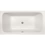 Hydrosystems Carrera 60" Drop In Hydroluxe SS Soaking Tub with Center Drain, Drain Assembly, and Overflow Matte White