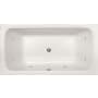 Hydrosystems Carrera 72" Drop In Hydroluxe SS Whirlpool Tub with Center Drain, Drain Assembly, and Overflow Matte White
