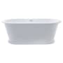Hydrosystems Chateau 66" Free Standing Hydroluxe SS Air Tub with Center Drain, Drain Assembly, and Overflow White