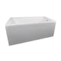 Hydrosystems Citrine 60" Three Wall Alcove Hydroluxe SS Soaking Tub with Right Drain, Drain Assembly, and Overflow Polished White
