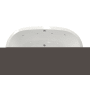 Hydrosystems Corazon 74" Drop In Hydroluxe SS Air / Whirlpool Tub with Center Drain, Drain Assembly, and Overflow Polished White