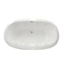 Hydrosystems Corazon 74" Drop In Hydroluxe SS Air / Whirlpool Tub with Center Drain, Drain Assembly, and Overflow Matte White