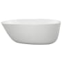 Hydrosystems Daniela 58" Free Standing Hydroluxe SS Soaking Tub with Reversible Drain, Drain Assembly, and Overflow White