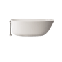 Hydrosystems Daniela 58" Free Standing Hydroluxe SS Soaking Tub with Reversible Drain, Drain Assembly, and Overflow Matte White