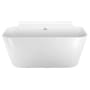Hydrosystems Richmond 57" Free Standing Hydroluxe SS Soaking Tub with Center Drain, Drain Assembly, and Overflow Polished White