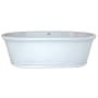 Hydrosystems Tribeca 68" Free Standing Hydroluxe SS Soaking Tub with Center Drain, Drain Assembly, and Overflow Matte White