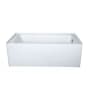 Hydrosystems Sydney Three Wall Alcove Acrylic Soaking Tub with Right Drain - Includes Drain Assembly White