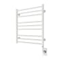 ICO Bath Tuzio Sorano 19-1/2"W x 23"H 110-120V Plug-In Stainless Steel Towel Warmer Matte White