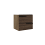 ICO Bath Accent 24" Wide Single Basin Vanity Set with Cabinet, Stone Composite Vanity Sink Top, and Decorative Legs Dark Walnut