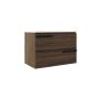 ICO Bath Accent 31" Wide Vanity Set with Cabinet, Stone Composite Vanity Cabinet Top, and Decorative Legs with Towel Holder - Less Sink Dark Walnut