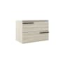 ICO Bath Accent 31" Wide Vanity Set with Cabinet, Stone Composite Vanity Cabinet Top, and Decorative Legs with Towel Holder - Less Sink White Oak