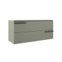 ICO Bath Accent 48" Wide Single Basin Vanity Set with Cabinet, Stone Composite Vanity Sink Top, Frameless Mirror, and Decorative Legs with Towel Holder Sage Green