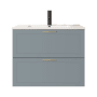 ICO Bath Rhythm 32" Single Wall Mounted Vanity Cabinet - Less Vanity Top Steel Blue