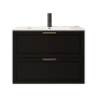 ICO Bath Rhythm 36" Single Wall Mounted Vanity Cabinet - Less Vanity Top Matte Black