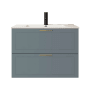 ICO Bath Rhythm 36" Single Wall Mounted Vanity Cabinet - Less Vanity Top Steel Blue