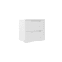 ICO Bath Coda 24" Wide Single Basin Vanity Set with Cabinet, Stone Composite Vanity Sink Top, and Modern Legs Matte White