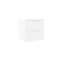 ICO Bath Coda 24" Wide Single Basin Vanity Set with Cabinet, Stone Composite Vanity Sink Top, and Modern Legs Matte White Ripple