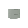 ICO Bath Coda 24" Wide Single Basin Vanity Set with Cabinet, Stone Composite Vanity Sink Top, and Modern Legs Sage Green