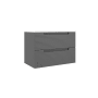ICO Bath Coda 32" Wide Vanity Set with Cabinet, Stone Composite Vanity Cabinet Top, and Modern Legs - Less Sink Ash Grey Ripple