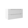 ICO Bath Coda 36" Wide Single Basin Vanity Set with Cabinet, Stone Composite Vanity Sink Top, and Modern Legs Matte White
