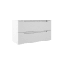 ICO Bath Coda 36" Wide Single Basin Vanity Set with Cabinet, Stone Composite Vanity Sink Top, and Modern Legs Matte White Ripple