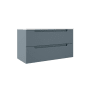 ICO Bath Coda 36" Wide Single Basin Vanity Set with Cabinet, Stone Composite Vanity Sink Top, and Modern Legs Steel Blue Ripple
